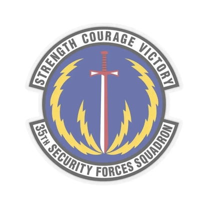 35 Security Forces Squadron PACAF (U.S. Air Force) STICKER Vinyl Kiss-Cut Decal 6 Inch Transparent - The Sticker Space