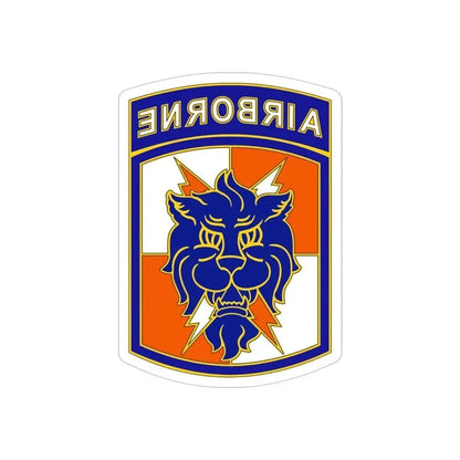 35 Signal Brigade (U.S. Army) REVERSE PRINT Transparent Die-Cut STICKER 4 Inch Die-Cut Transparent - The Sticker Space