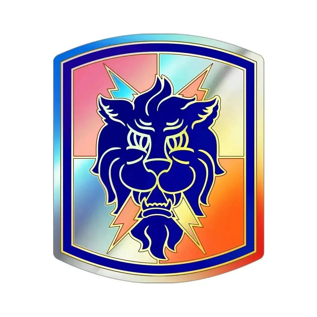 35 Signal Brigade v2 (U.S. Army) Holographic STICKER Die-Cut Vinyl Decal 3 Inch Holographic - The Sticker Space