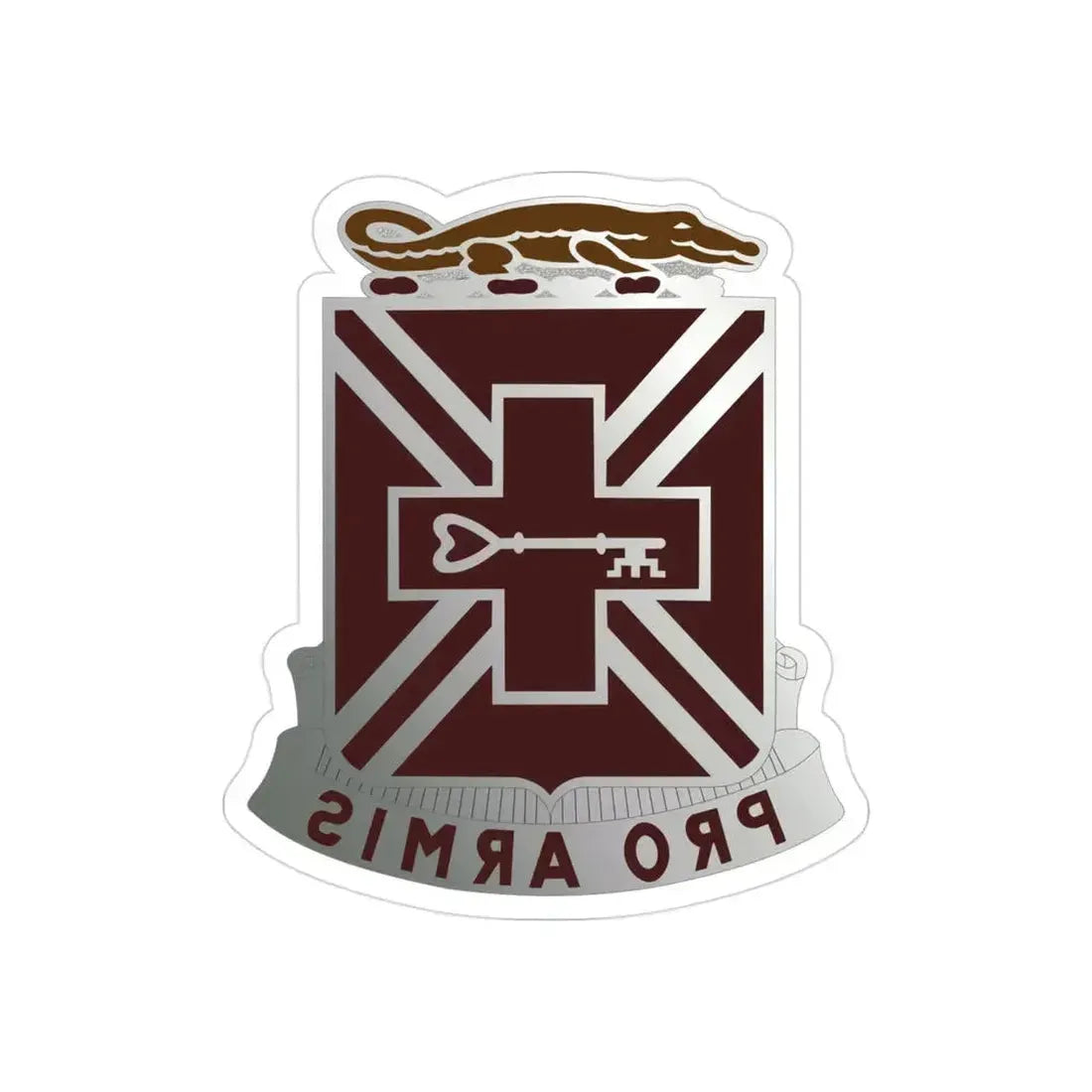 35 Surgical Hospital (U.S. Army) REVERSE PRINT Transparent Die-Cut STICKER 3 Inch Die-Cut Transparent - The Sticker Space