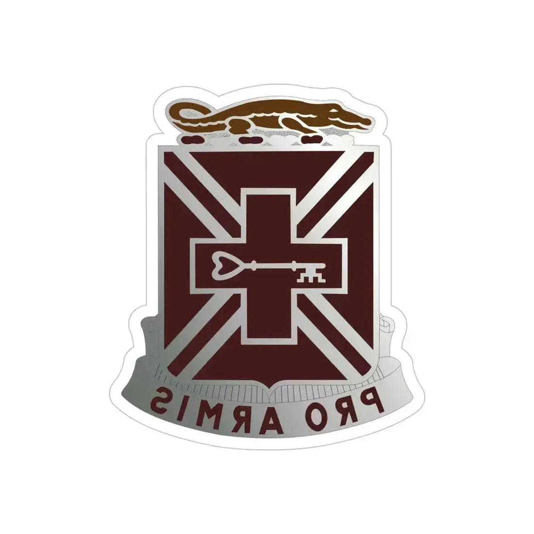 35 Surgical Hospital (U.S. Army) REVERSE PRINT Transparent Die-Cut STICKER 5 Inch Die-Cut Transparent - The Sticker Space