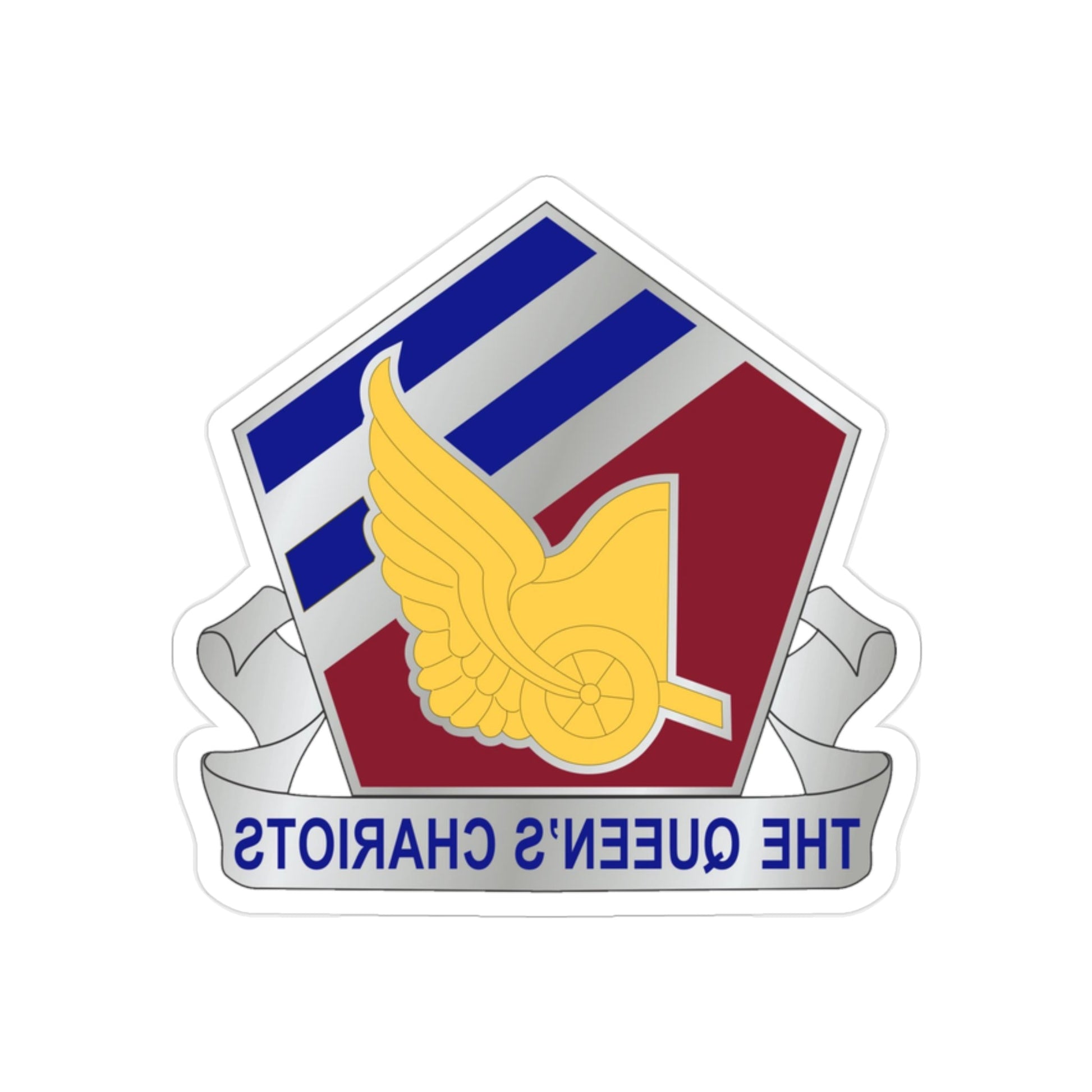 35 Transportation Battalion (U.S. Army) REVERSE PRINT Transparent STICKER-2" × 2"-The Sticker Space