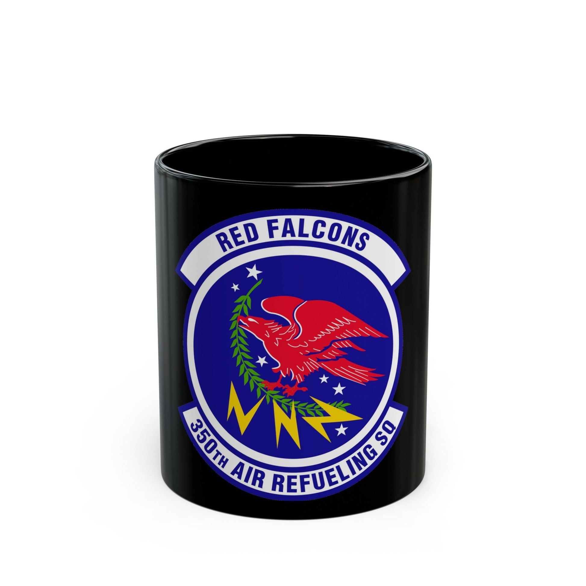 350 Air Refueling Squadron AMC (U.S. Air Force) Black Coffee Mug-11oz-The Sticker Space