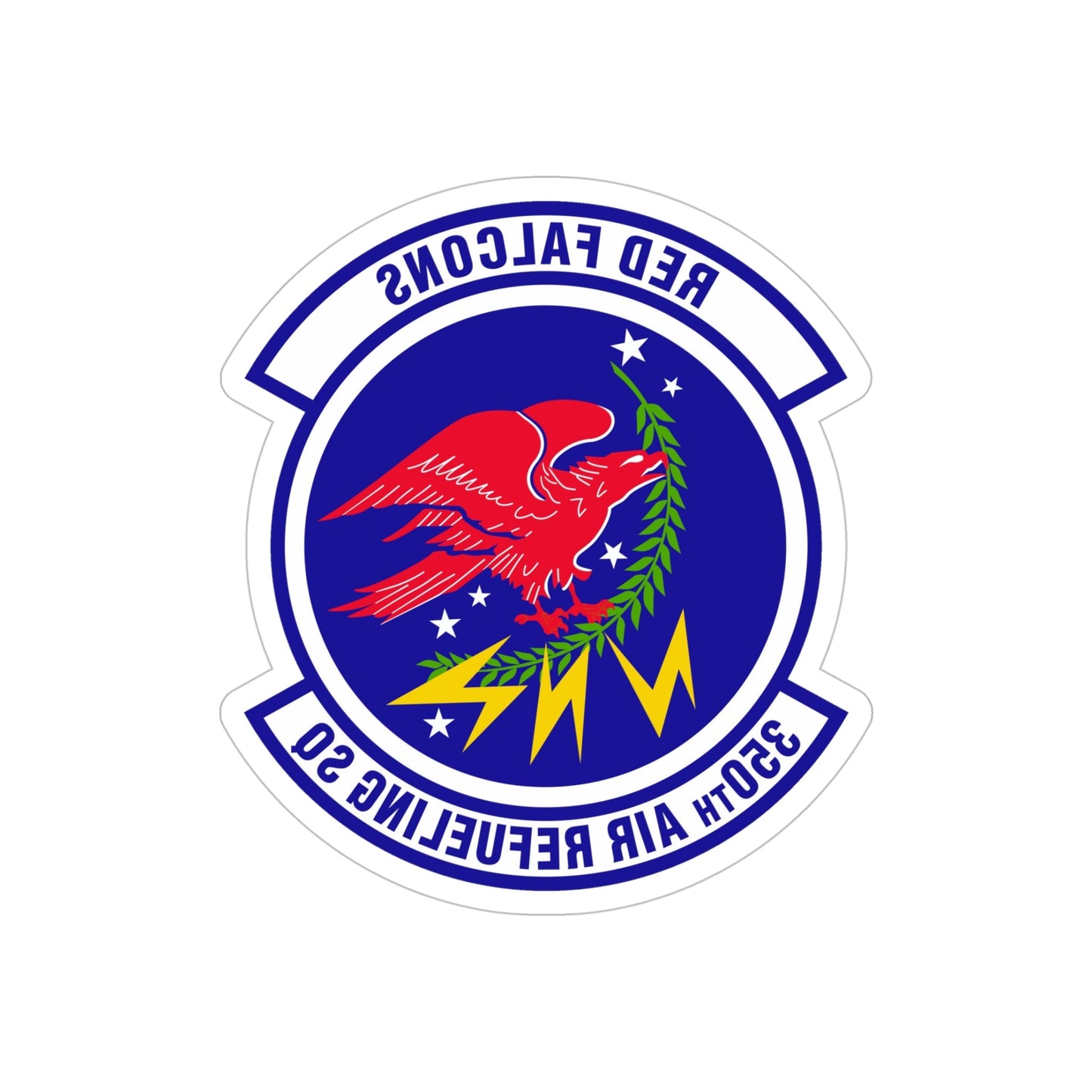 350 Air Refueling Squadron AMC (U.S. Air Force) REVERSE PRINT Transparent STICKER-5 Inch-The Sticker Space