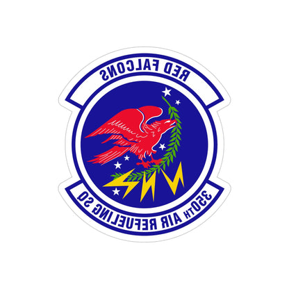 350 Air Refueling Squadron AMC (U.S. Air Force) REVERSE PRINT Transparent STICKER-5 Inch-The Sticker Space