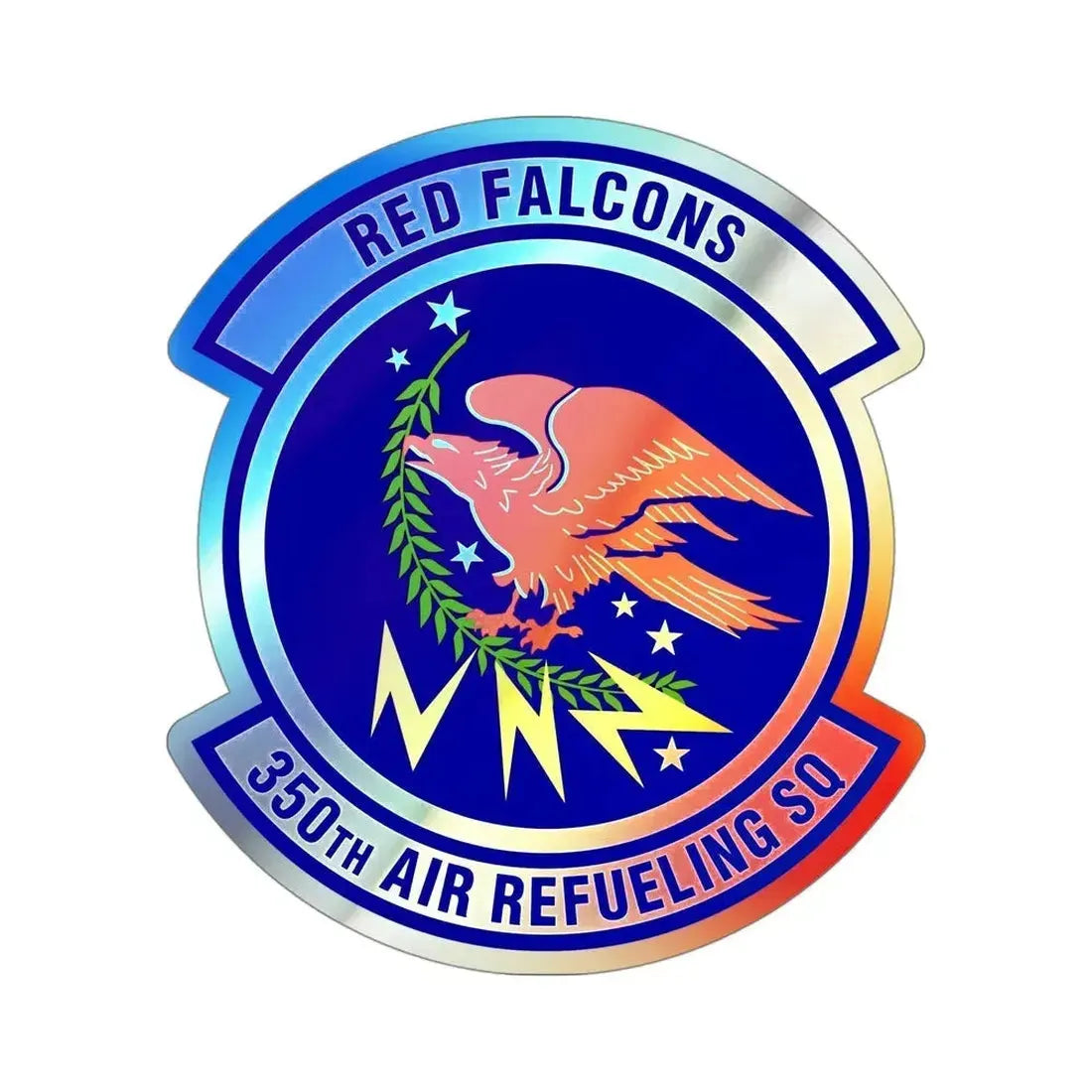 350 Air Refueling Squadron AMC (U.S. Air Force) Holographic STICKER Die-Cut Vinyl Decal - The Sticker Space