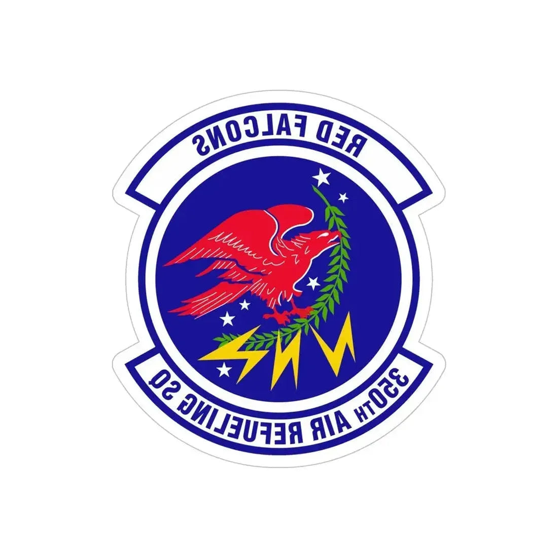 350 Air Refueling Squadron AMC (U.S. Air Force) REVERSE PRINT Transparent Die-Cut STICKER - The Sticker Space