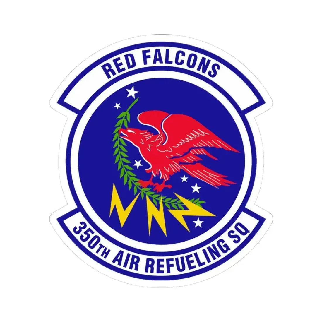 350 Air Refueling Squadron AMC (U.S. Air Force) STICKER Vinyl Kiss-Cut Decal 3 Inch White - The Sticker Space