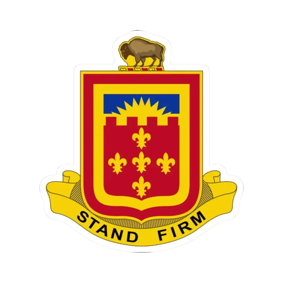 350 Armored Field Artillery Battalion (U.S. Army) STICKER Vinyl Kiss-Cut Decal 2 Inch White - The Sticker Space