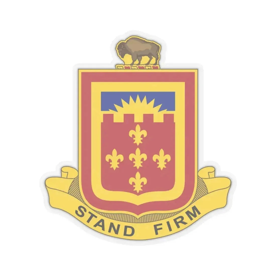 350 Armored Field Artillery Battalion (U.S. Army) STICKER Vinyl Kiss-Cut Decal 3 Inch Transparent - The Sticker Space