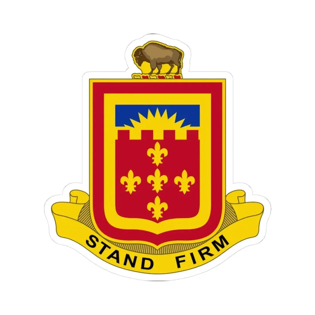 350 Armored Field Artillery Battalion (U.S. Army) STICKER Vinyl Kiss-Cut Decal 3 Inch White - The Sticker Space