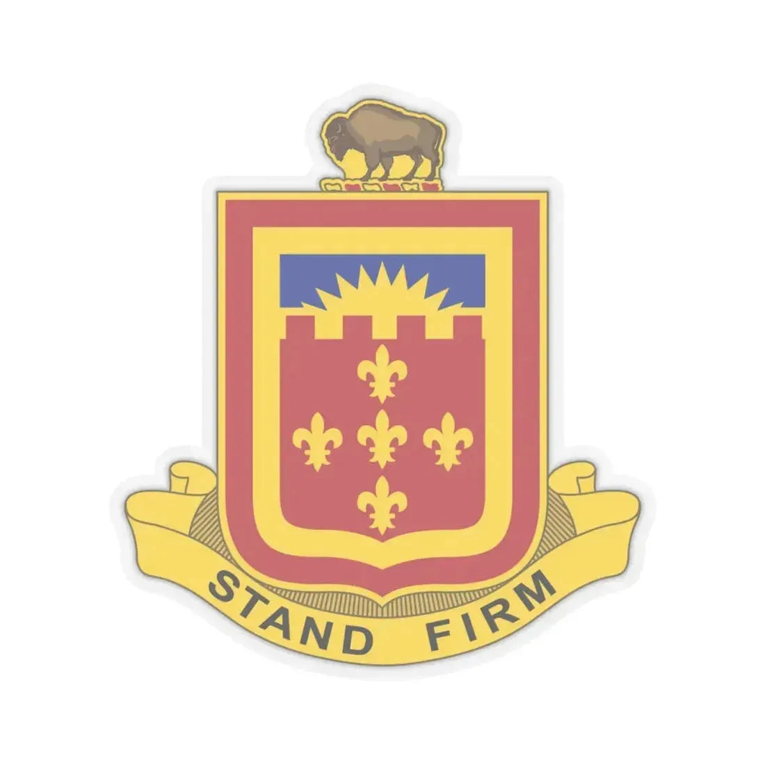350 Armored Field Artillery Battalion (U.S. Army) STICKER Vinyl Kiss-Cut Decal 4 Inch Transparent - The Sticker Space