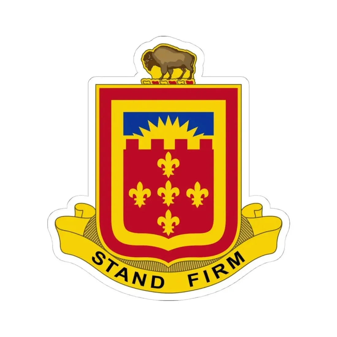 350 Armored Field Artillery Battalion (U.S. Army) STICKER Vinyl Kiss-Cut Decal 4 Inch White - The Sticker Space