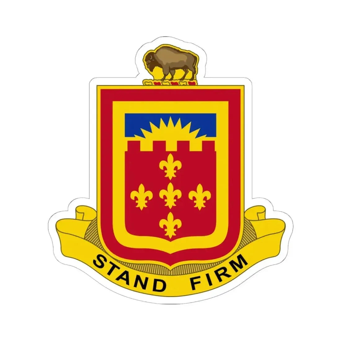 350 Armored Field Artillery Battalion (U.S. Army) STICKER Vinyl Kiss-Cut Decal 6 Inch White - The Sticker Space