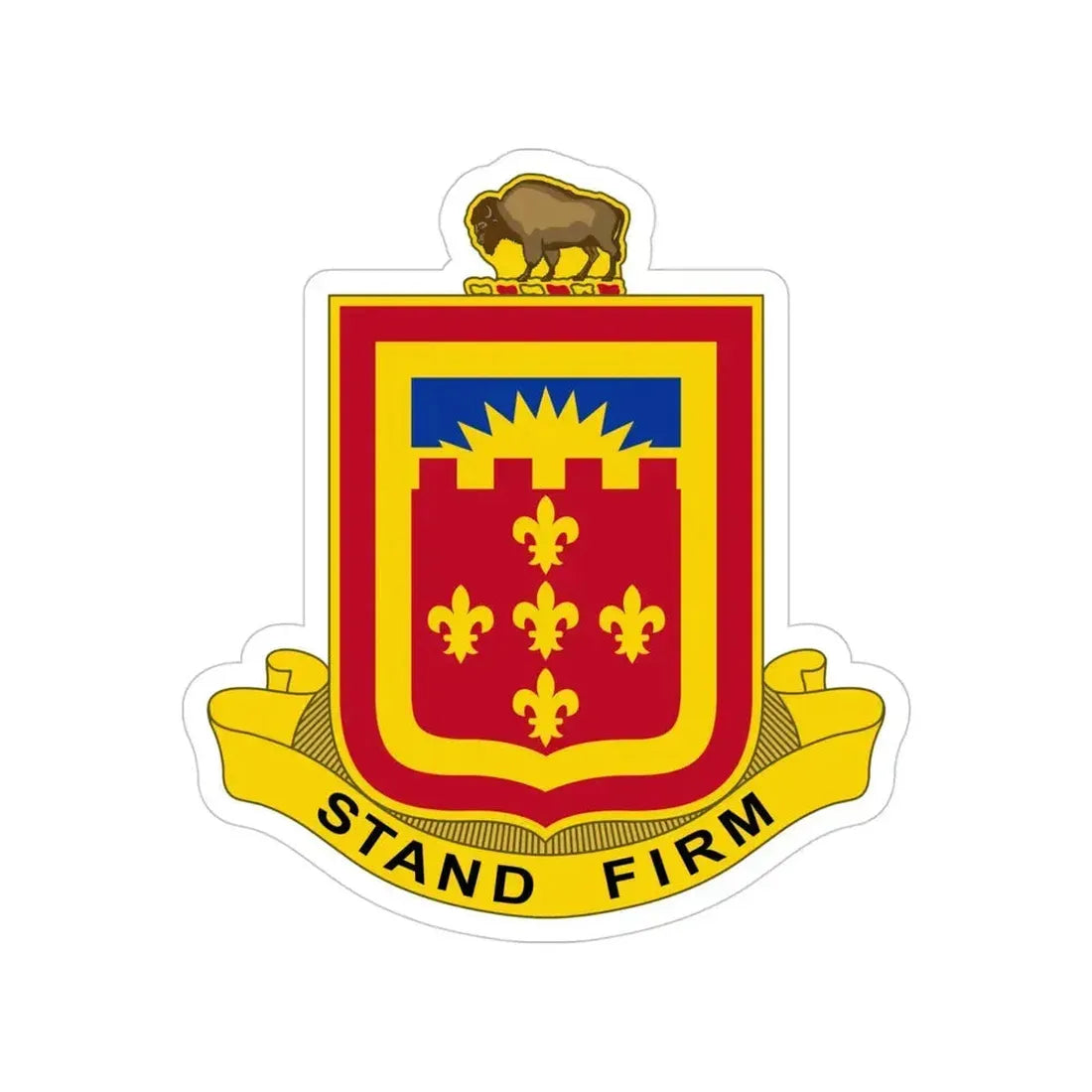 350 Armored Field Artillery Battalion (U.S. Army) Transparent STICKER Die-Cut Vinyl Decal 4 Inch - The Sticker Space