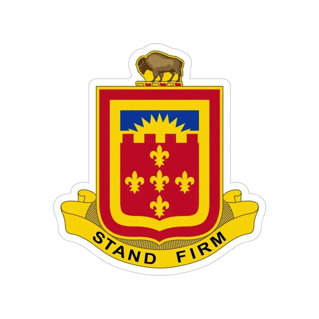 350 Armored Field Artillery Battalion (U.S. Army) Transparent STICKER Die-Cut Vinyl Decal 5 Inch - The Sticker Space
