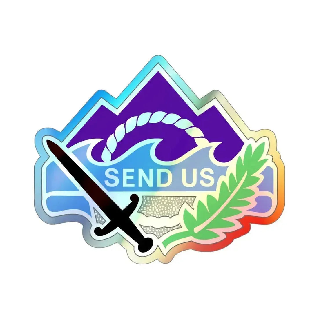 350 Civil Affairs Command 2 (U.S. Army) Holographic STICKER Die-Cut Vinyl Decal 4 Inch Holographic - The Sticker Space