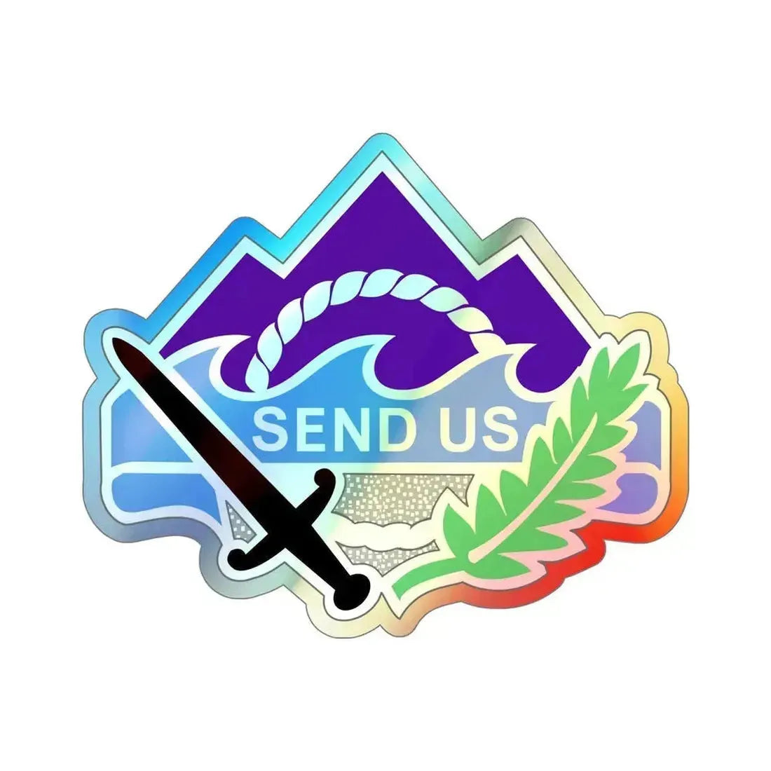 350 Civil Affairs Command 2 (U.S. Army) Holographic STICKER Die-Cut Vinyl Decal 6 Inch Holographic - The Sticker Space