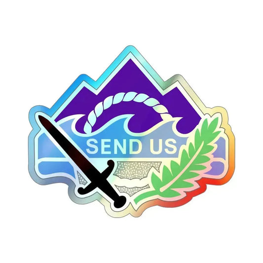 350 Civil Affairs Command 2 (U.S. Army) Holographic STICKER Die-Cut Vinyl Decal 6 Inch Holographic - The Sticker Space