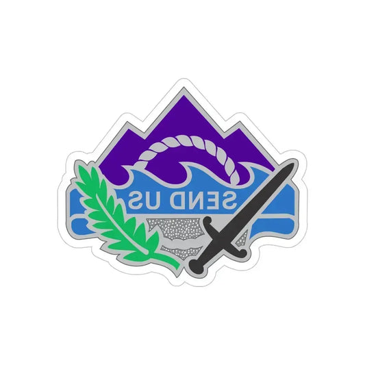 350 Civil Affairs Command 2 (U.S. Army) REVERSE PRINT Transparent Die-Cut STICKER 6 Inch Die-Cut Transparent - The Sticker Space