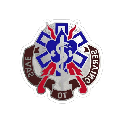350 Surgical Hospital (U.S. Army) REVERSE PRINT Transparent Die-Cut STICKER 5 Inch Die-Cut Transparent - The Sticker Space