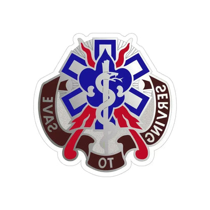 350 Surgical Hospital (U.S. Army) REVERSE PRINT Transparent Die-Cut STICKER 6 Inch Die-Cut Transparent - The Sticker Space