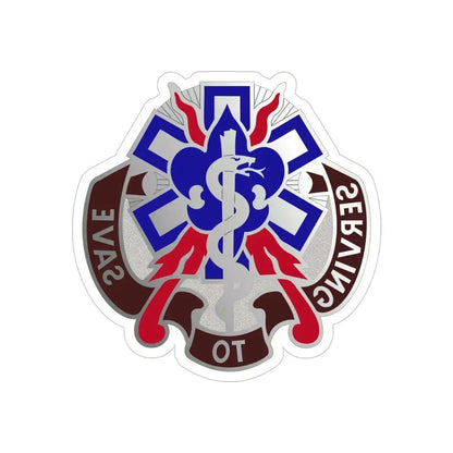 350 Surgical Hospital (U.S. Army) REVERSE PRINT Transparent Die-Cut STICKER - The Sticker Space