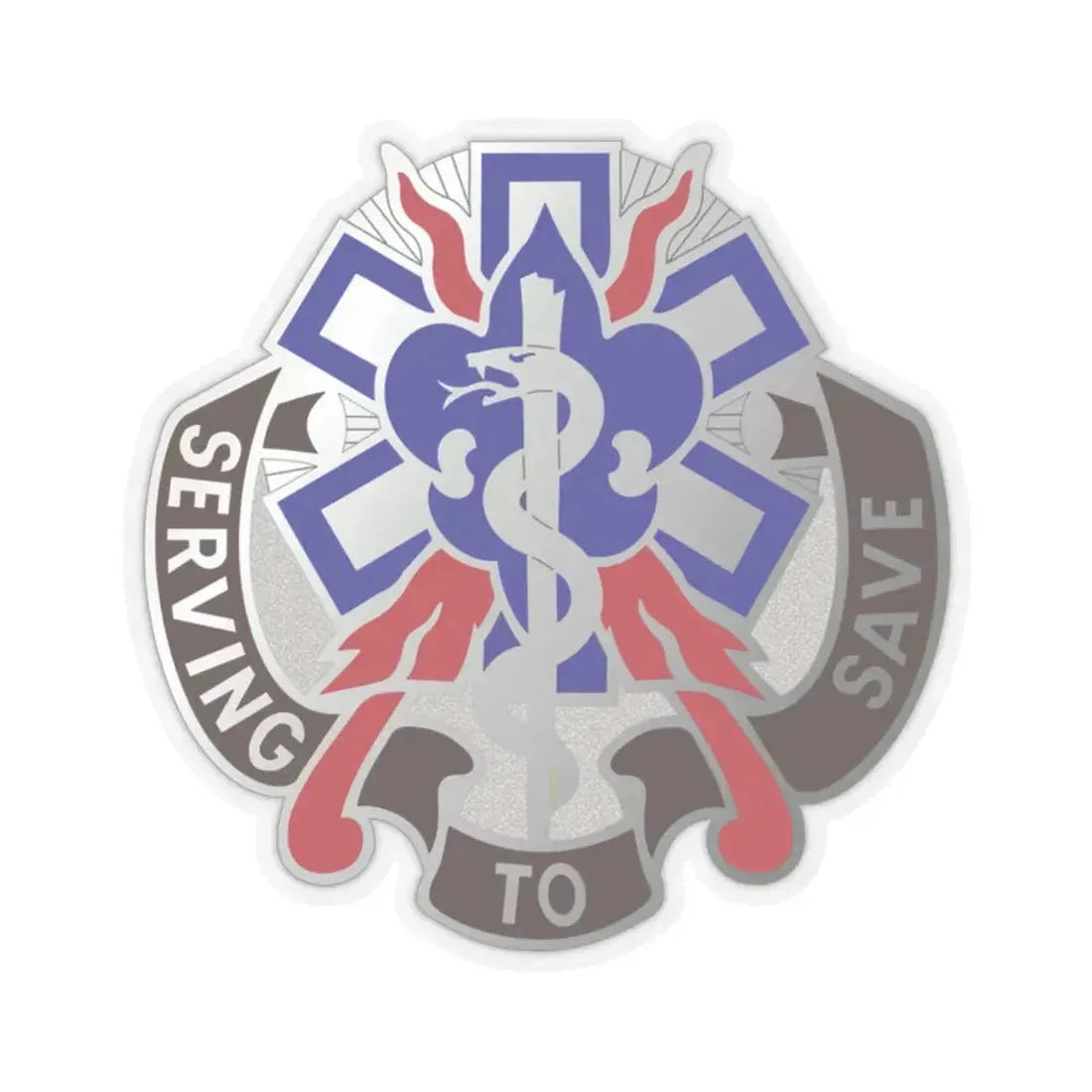 350 Surgical Hospital (U.S. Army) STICKER Vinyl Kiss-Cut Decal 2 Inch Transparent - The Sticker Space