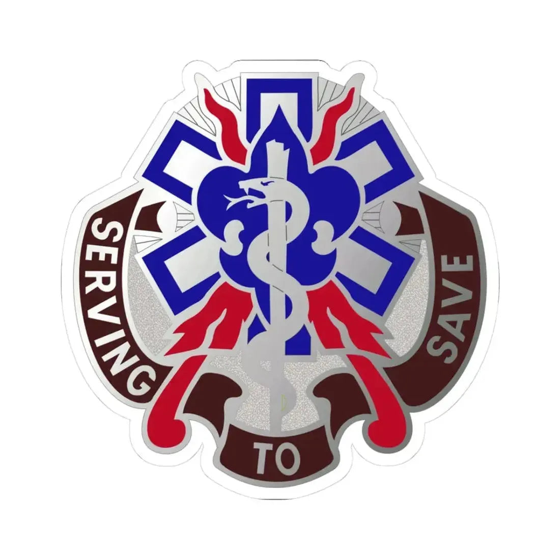 350 Surgical Hospital (U.S. Army) STICKER Vinyl Kiss-Cut Decal 3 Inch White - The Sticker Space
