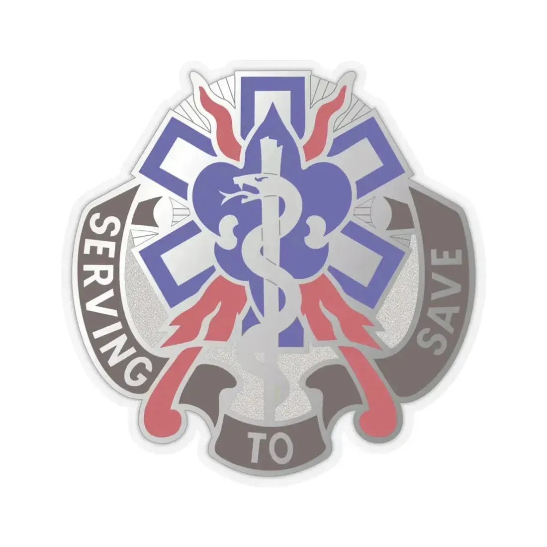 350 Surgical Hospital (U.S. Army) STICKER Vinyl Kiss-Cut Decal 4 Inch Transparent - The Sticker Space
