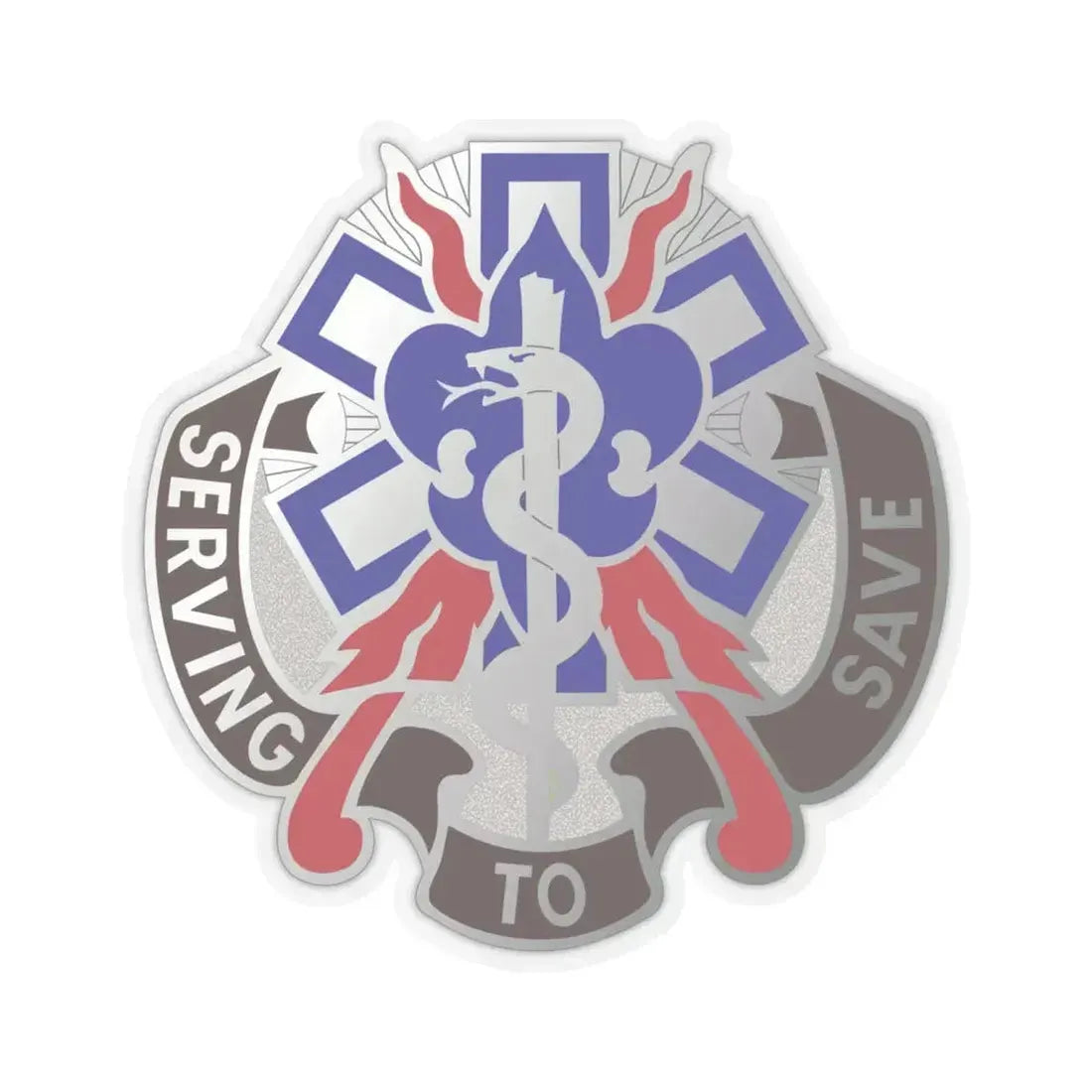 350 Surgical Hospital (U.S. Army) STICKER Vinyl Kiss-Cut Decal 6 Inch Transparent - The Sticker Space
