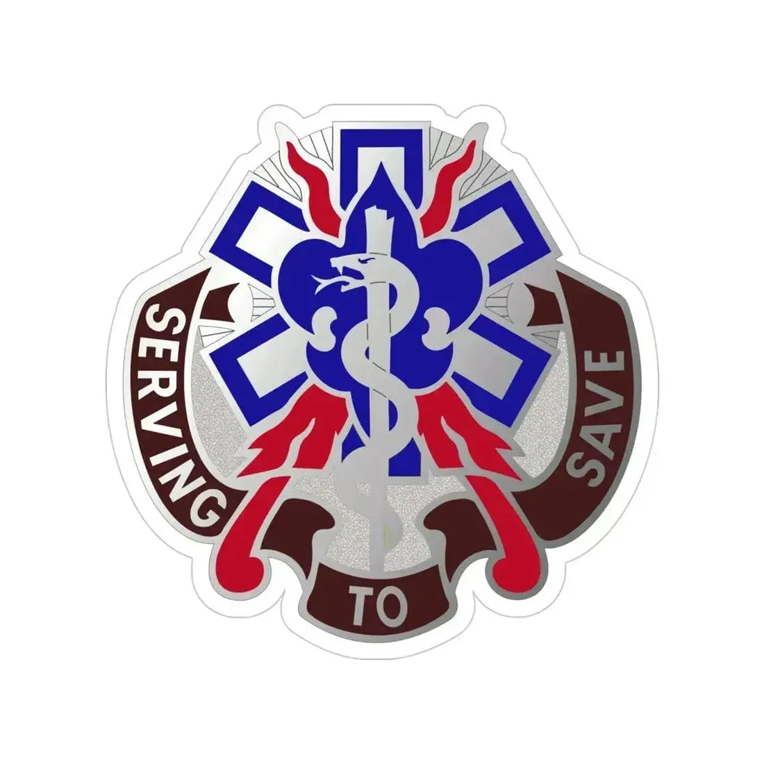 350 Surgical Hospital (U.S. Army) Transparent STICKER Die-Cut Vinyl Decal 4 Inch - The Sticker Space