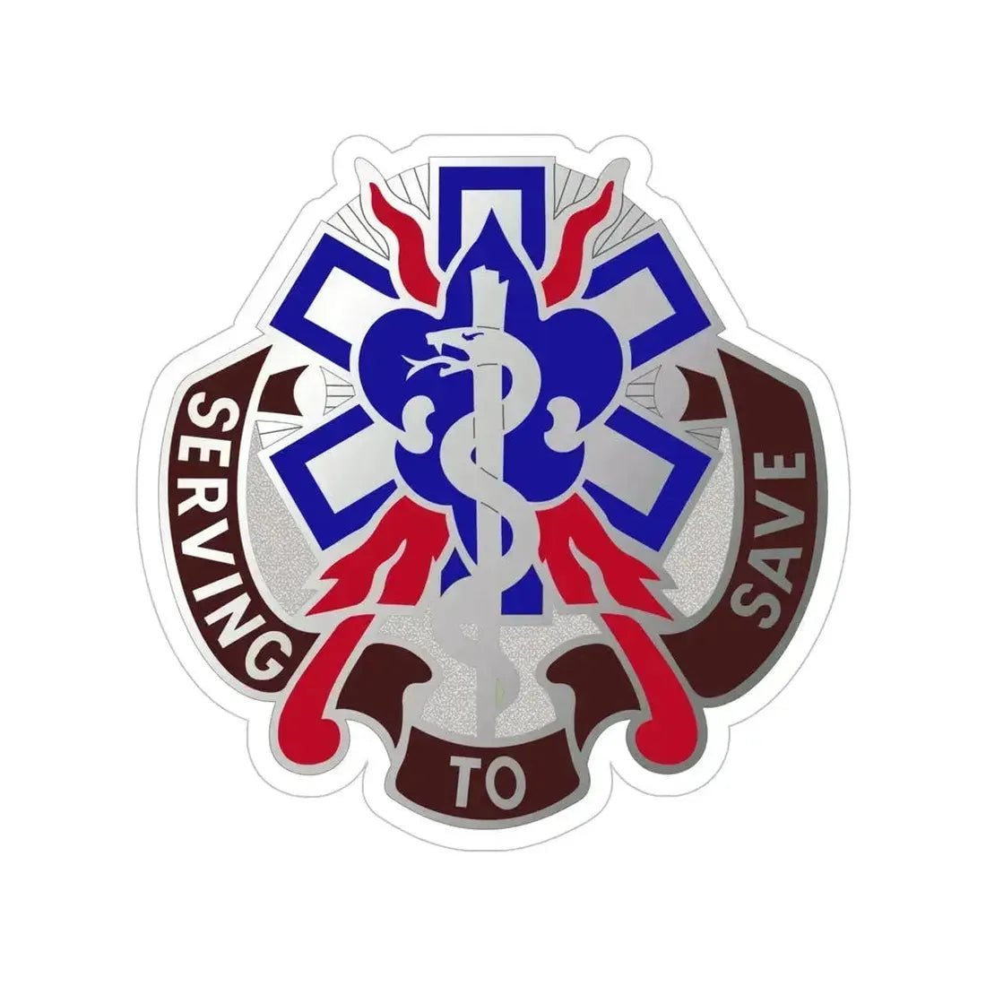 350 Surgical Hospital (U.S. Army) Transparent STICKER Die-Cut Vinyl Decal 6 Inch - The Sticker Space