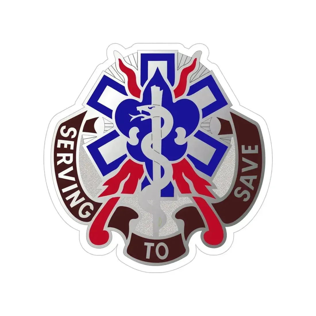 350 Surgical Hospital (U.S. Army) Transparent STICKER Die-Cut Vinyl Decal - The Sticker Space