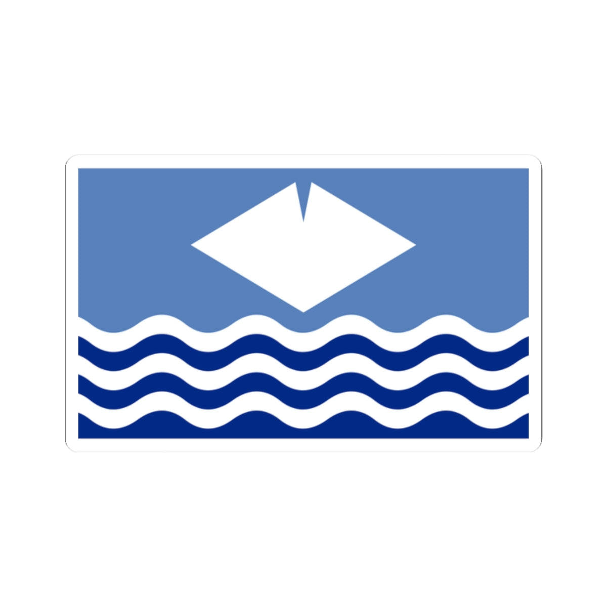 Flag of the Isle of Wight (England) STICKER Vinyl Kiss-Cut Decal