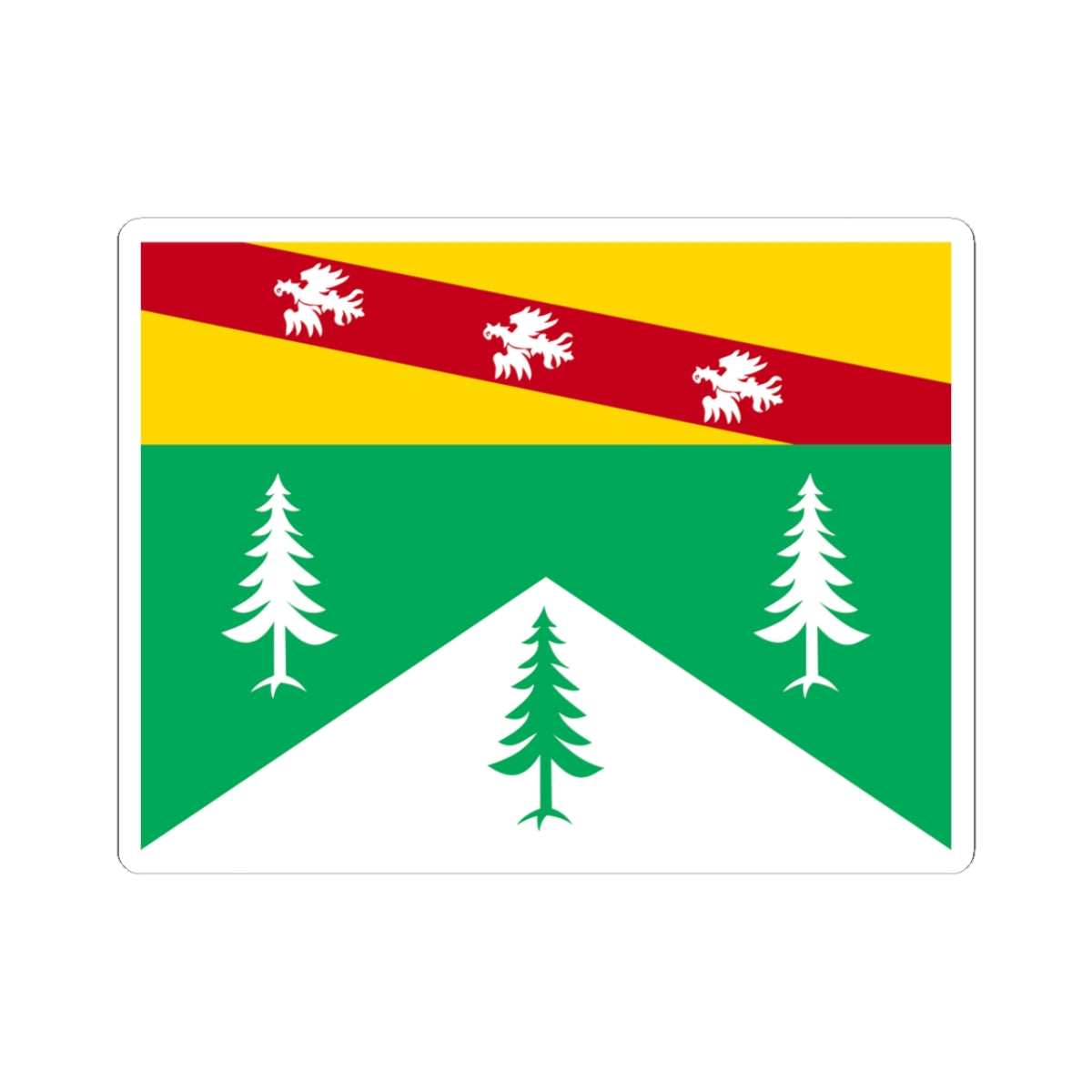 Flag of Vosges (France) STICKER Vinyl Kiss-Cut Decal