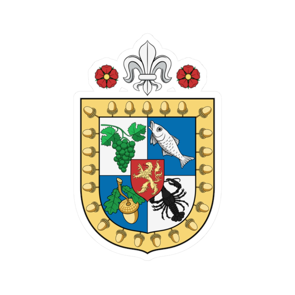 Coa Hungary County Ugocsa history (Hungary) (Coat of Arms) STICKER Vinyl Kiss-Cut Decal