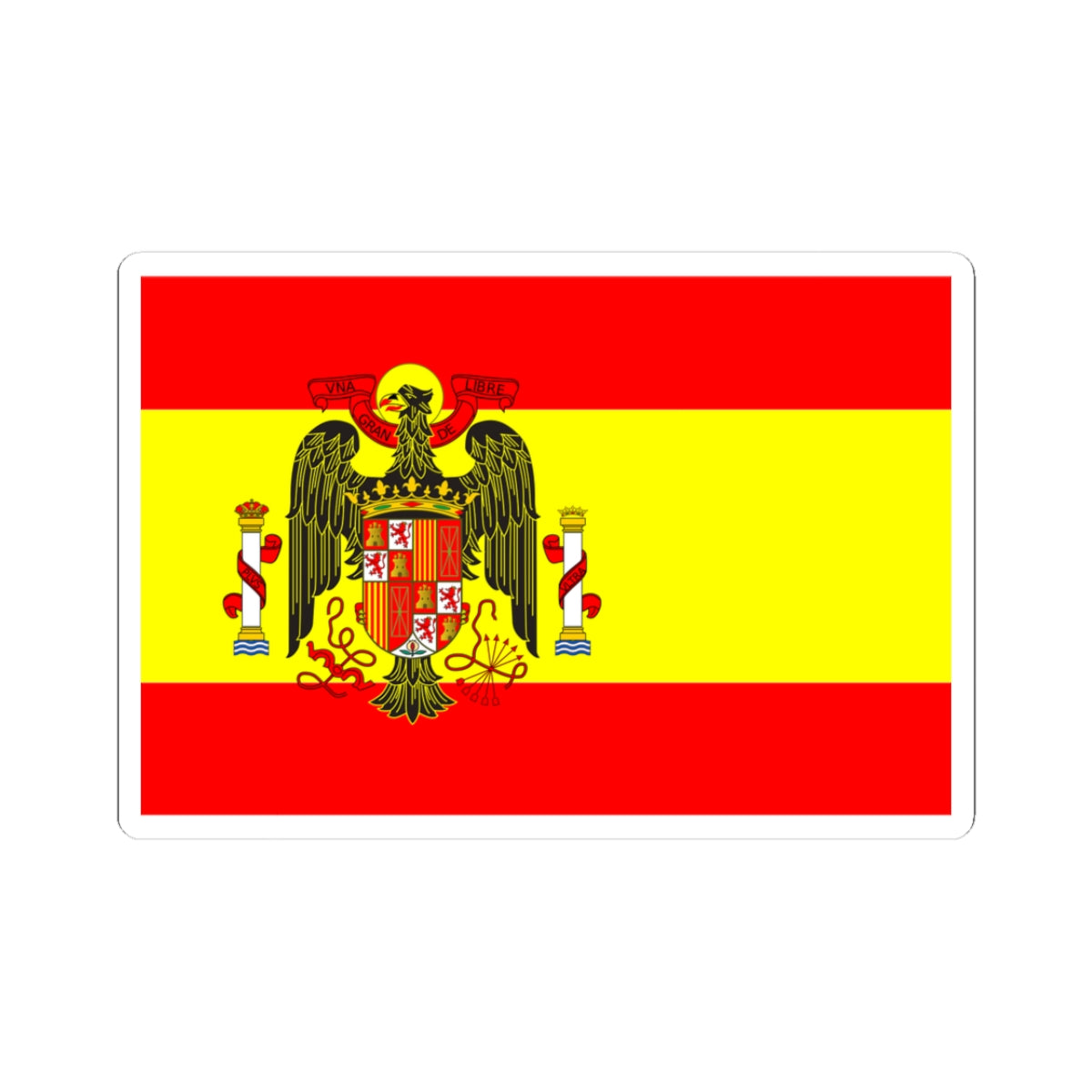 Flag of Spain under Franco (Spain) STICKER Vinyl Kiss-Cut Decal