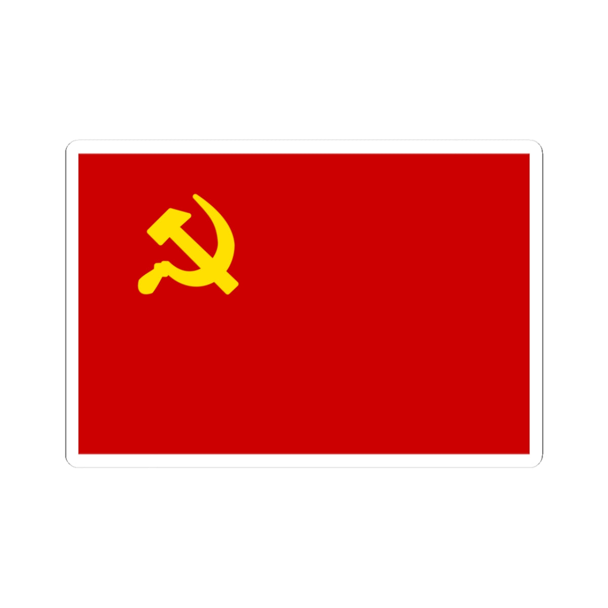 Flag of the Syrian Communist Party Bakdash (Syria) STICKER Vinyl Kiss-Cut Decal