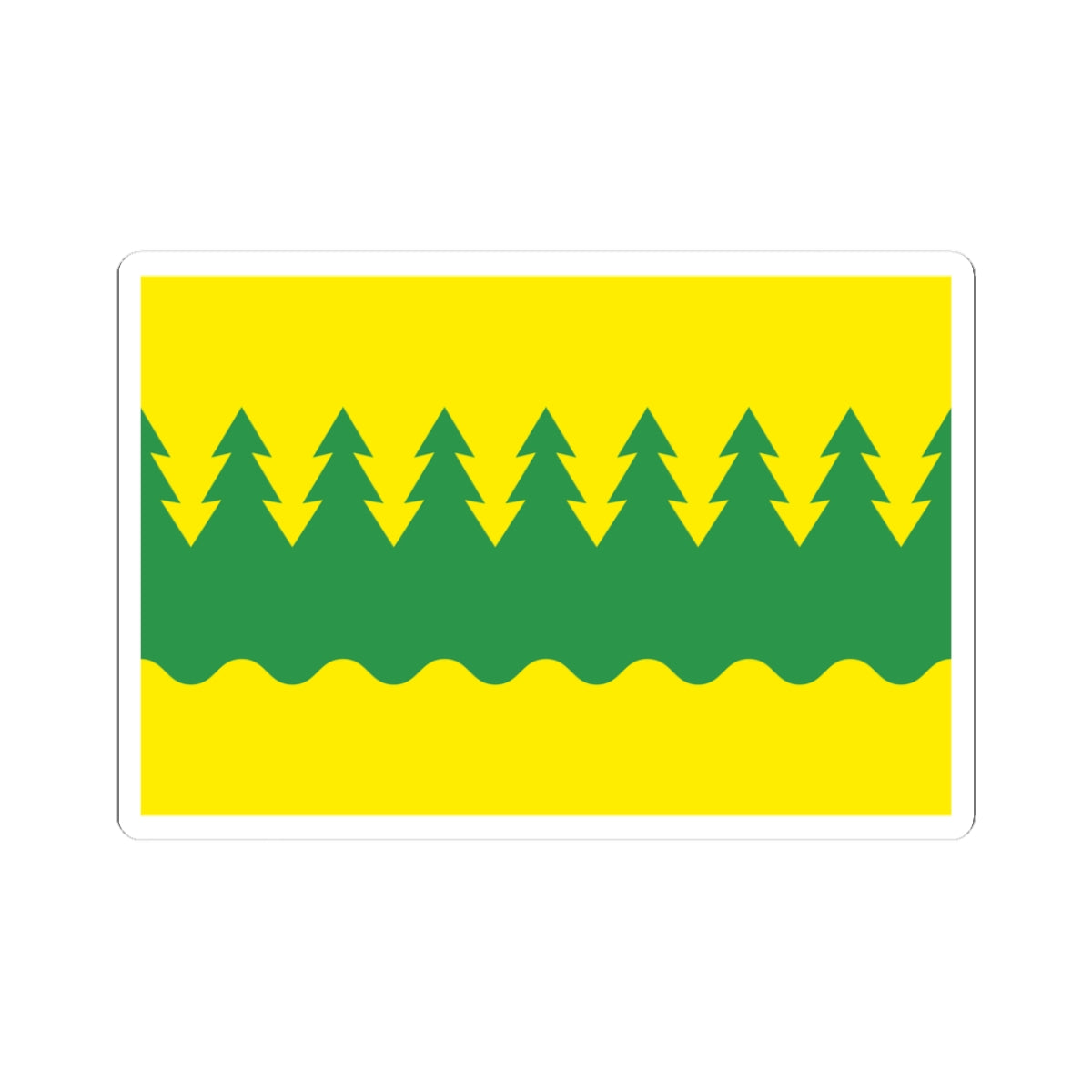 Flag of Kainuu (Finland) STICKER Vinyl Kiss-Cut Decal