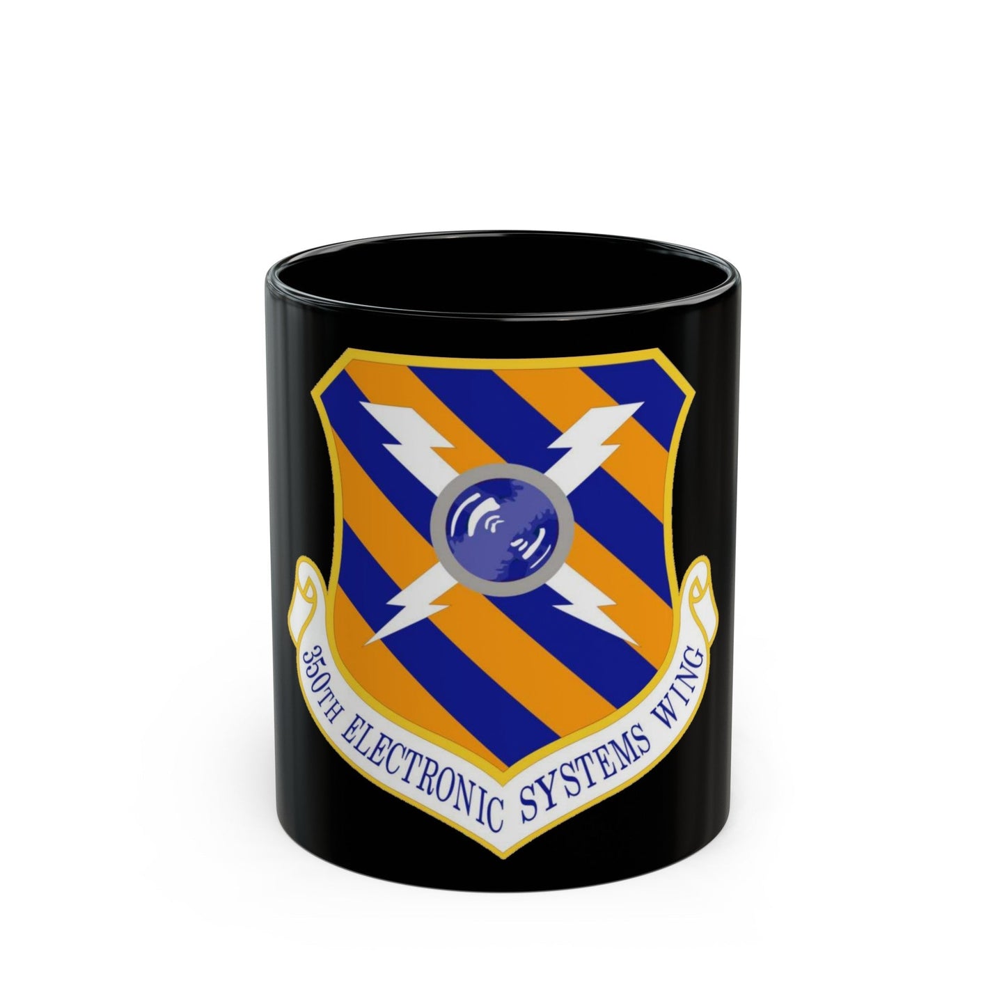 350th Electronic Systems Wing (U.S. Air Force) Black Coffee Mug-11oz-The Sticker Space