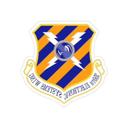 350th Electronic Systems Wing (U.S. Air Force) REVERSE PRINT Transparent STICKER-3" × 3"-The Sticker Space