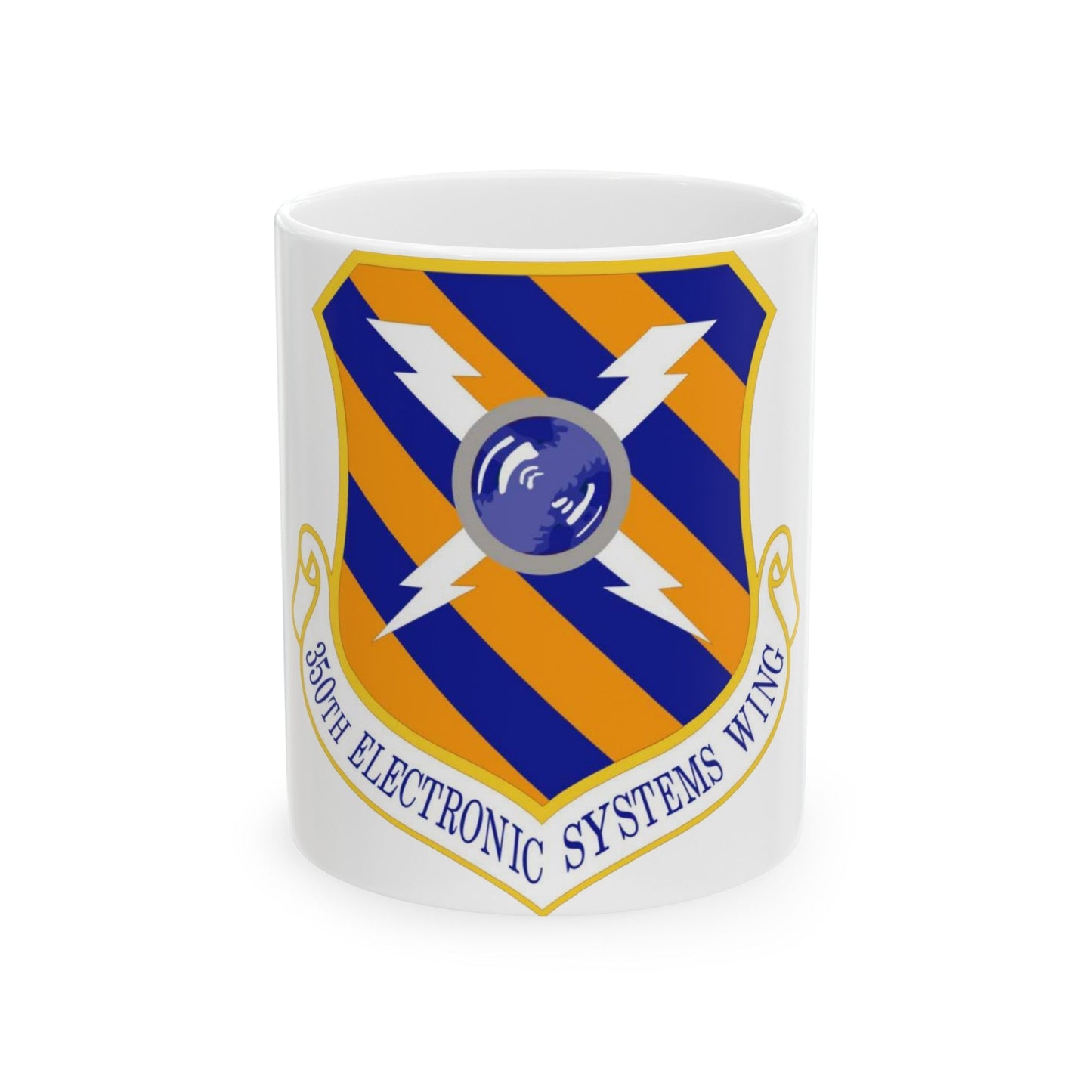 350th Electronic Systems Wing (U.S. Air Force) White Coffee Mug-11oz-The Sticker Space