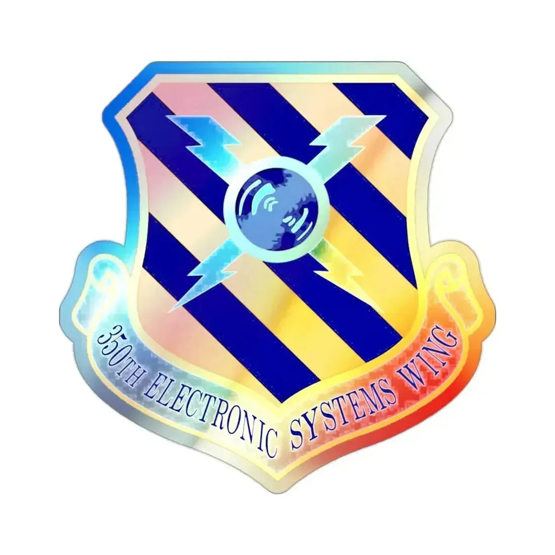 350th Electronic Systems Wing (U.S. Air Force) Holographic STICKER Die-Cut Vinyl Decal 2 Inch Holographic - The Sticker Space