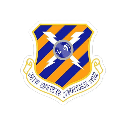 350th Electronic Systems Wing (U.S. Air Force) REVERSE PRINT Transparent Die-Cut STICKER 3 Inch Die-Cut Transparent - The Sticker Space