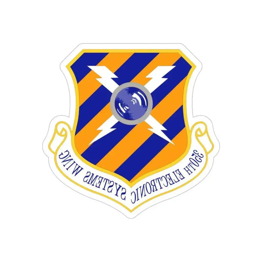 350th Electronic Systems Wing (U.S. Air Force) REVERSE PRINT Transparent Die-Cut STICKER 6 Inch Die-Cut Transparent - The Sticker Space