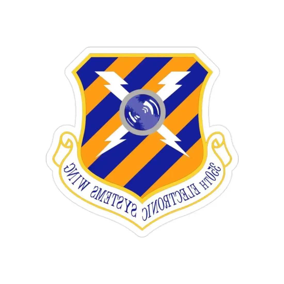 350th Electronic Systems Wing (U.S. Air Force) REVERSE PRINT Transparent Die-Cut STICKER - The Sticker Space