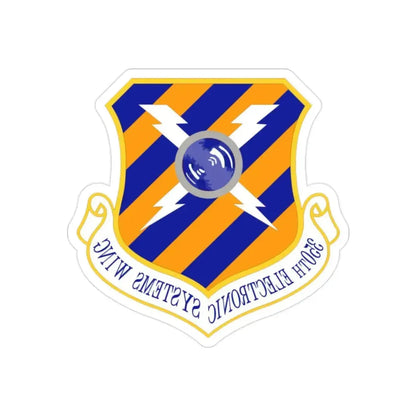 350th Electronic Systems Wing (U.S. Air Force) REVERSE PRINT Transparent Die-Cut STICKER - The Sticker Space