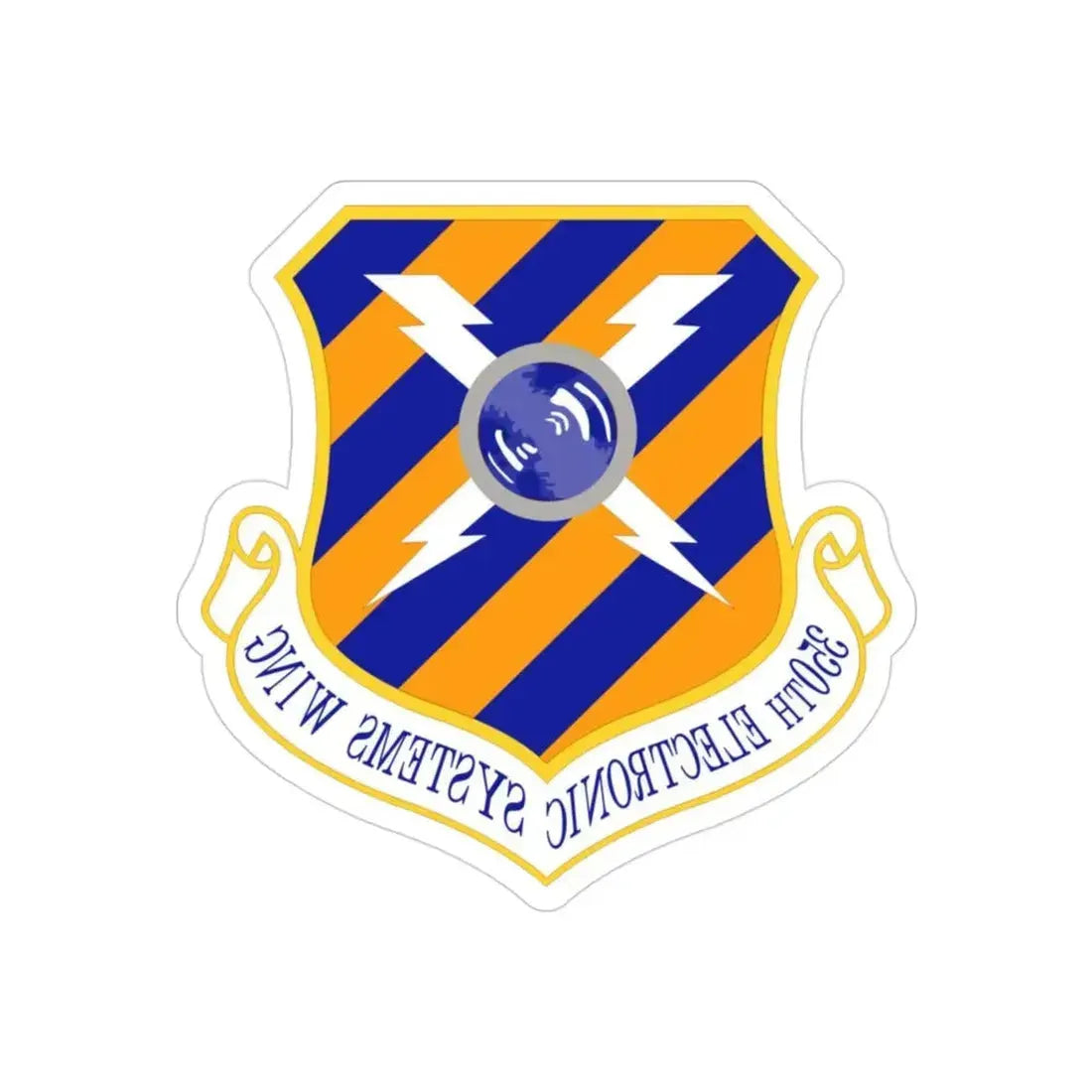 350th Electronic Systems Wing (U.S. Air Force) REVERSE PRINT Transparent Die-Cut STICKER - The Sticker Space