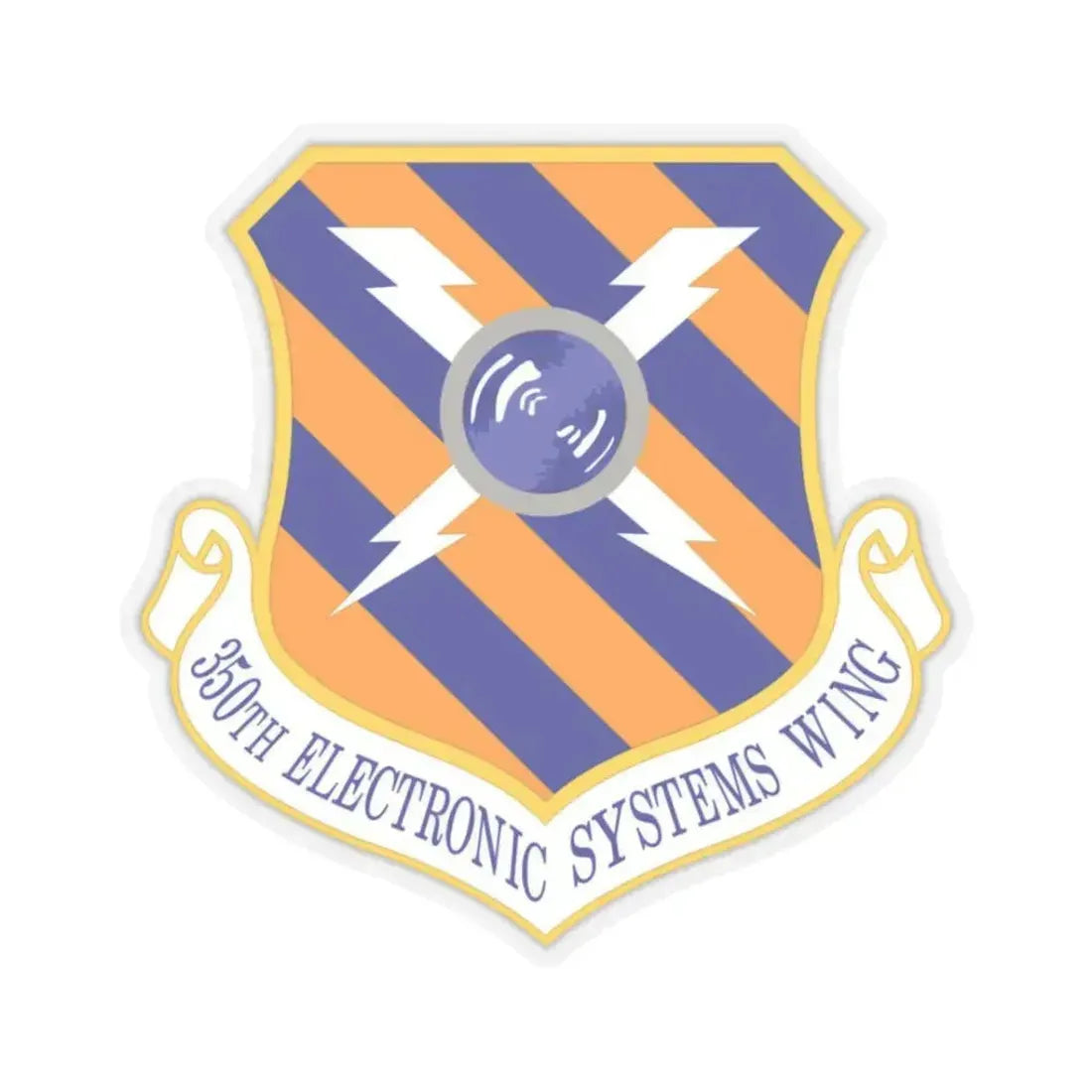 350th Electronic Systems Wing (U.S. Air Force) STICKER Vinyl Kiss-Cut Decal 3 Inch Transparent - The Sticker Space